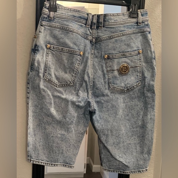 Balmain, size 40 (France), jean bike shorts - Picture 2 of 3